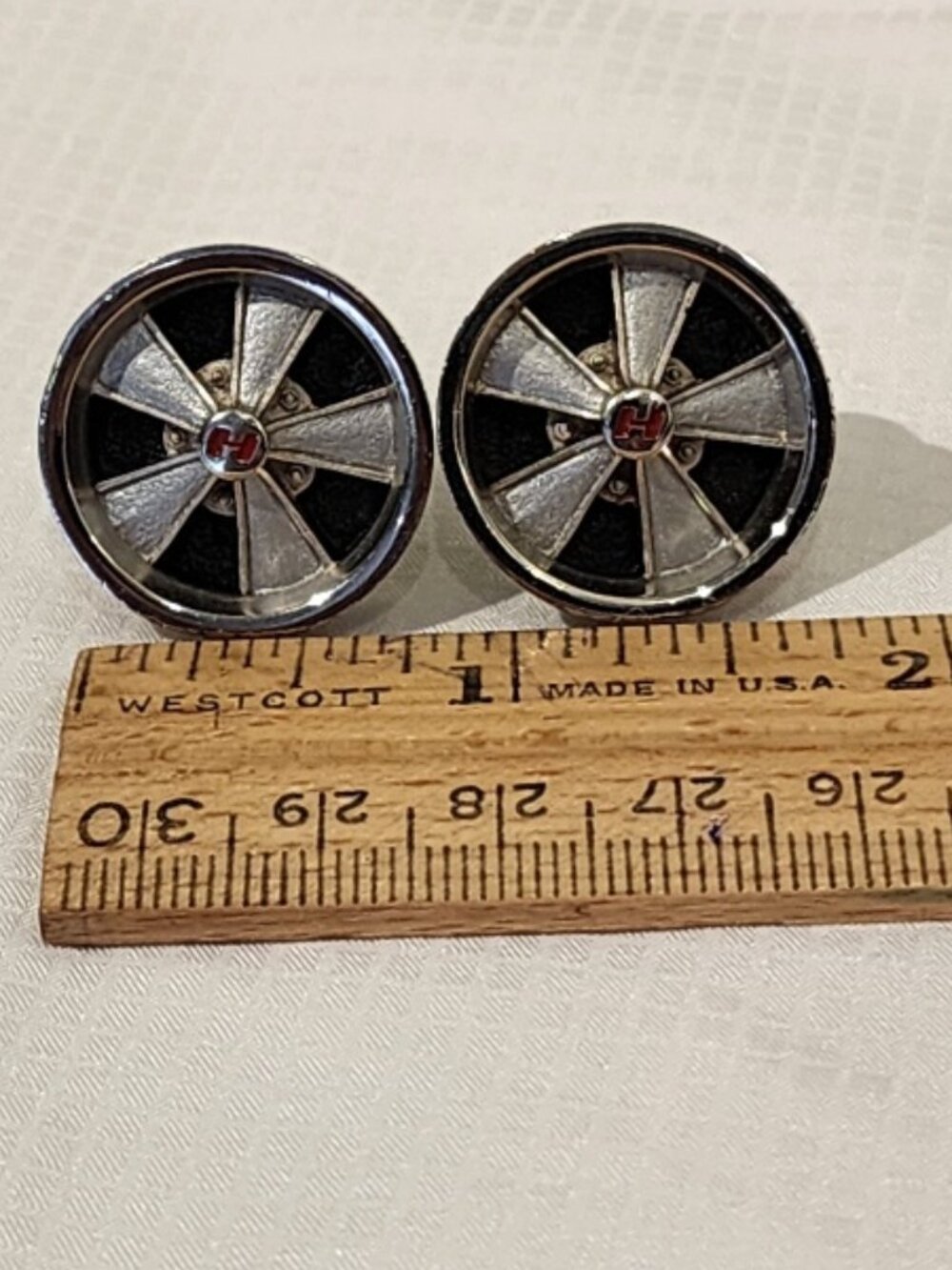 Vintage Hurst Wheel Cufflinks - Picture 6 of 10